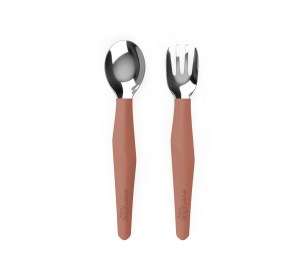 EVERYDAY BABY PRIBOR ZA JELO OD NEHRĐAJUĆEG ČELIKA, 2KOM, CRVENA2